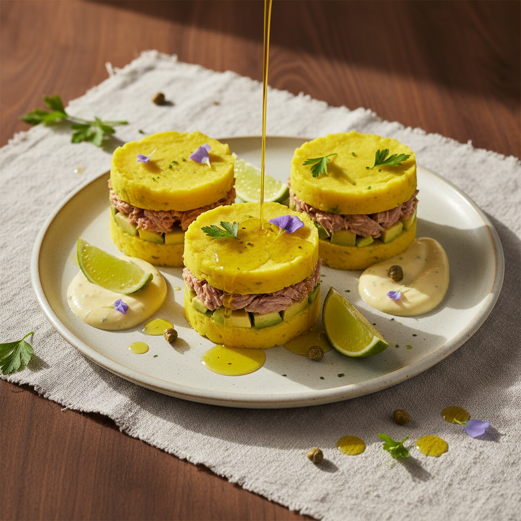 Causa Peruviana con Tonno Italiano & Aioli all'Olio d'Oliva