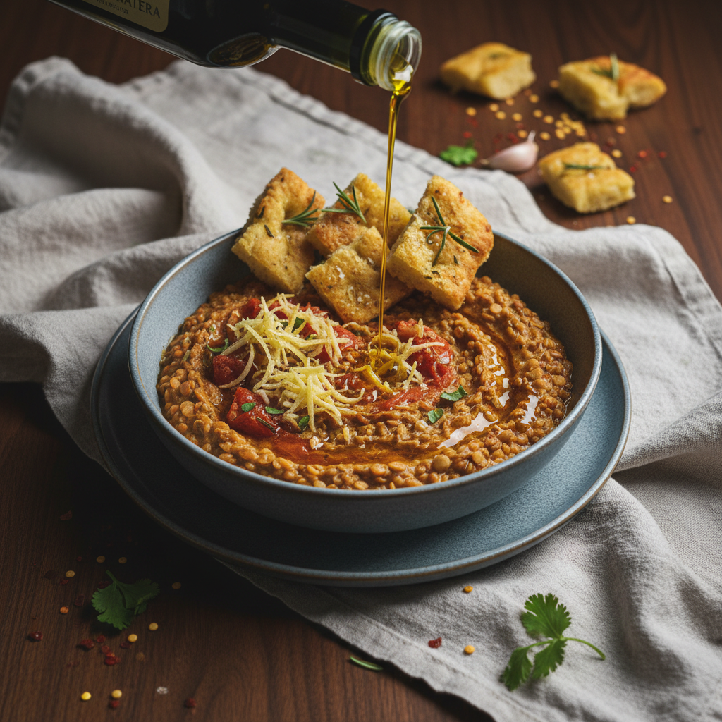 Dal Indo-Pugliese con Crostini di Focaccia