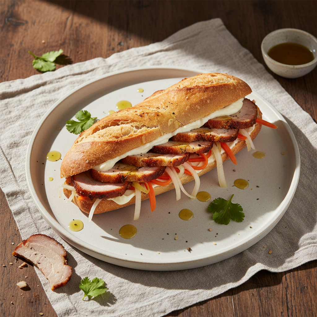 Banh Mi Vietnamita con Porchetta & Maionese all'Olio d'Oliva